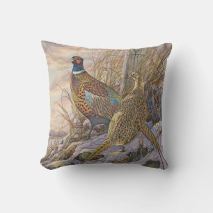 Coussin Pheasestry Poster Triptych Button Porte - clé
