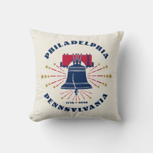 Coussin Philadelphie Liberty Bell Patriotique Jeu d'oreill