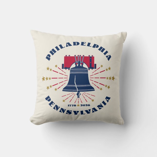 Coussin Philadelphie Liberty Bell Patriotique Jeu d'oreill (Recto)