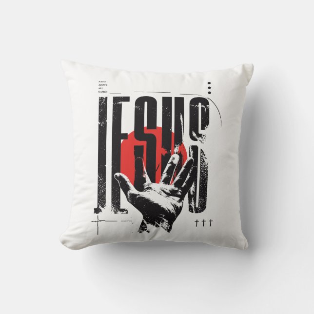 Coussin Philippiens 2:9 Nom Au-Dessus De Tous Les Noms Rét (Recto)