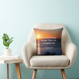 Coussin Philippiens 4:13 vers célèbre de la bible
