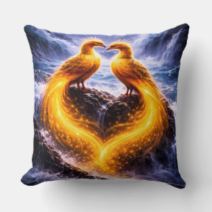 Coussin Phoenix jumeaux de lumière éternelle