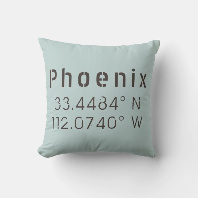 Coussin Phoenix Longitude Latitude Pillow (Recto)