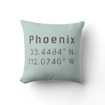 Phoenix Longitude Latitude Pillow