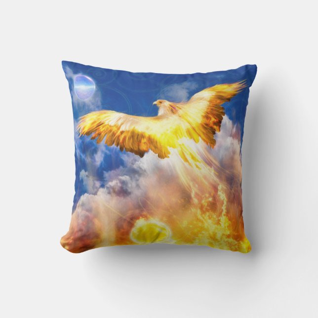 Coussin Phoenix Oiseau S'ÉLÈVE AU-DESSUS DE VOS PROBLÈMES (Recto)