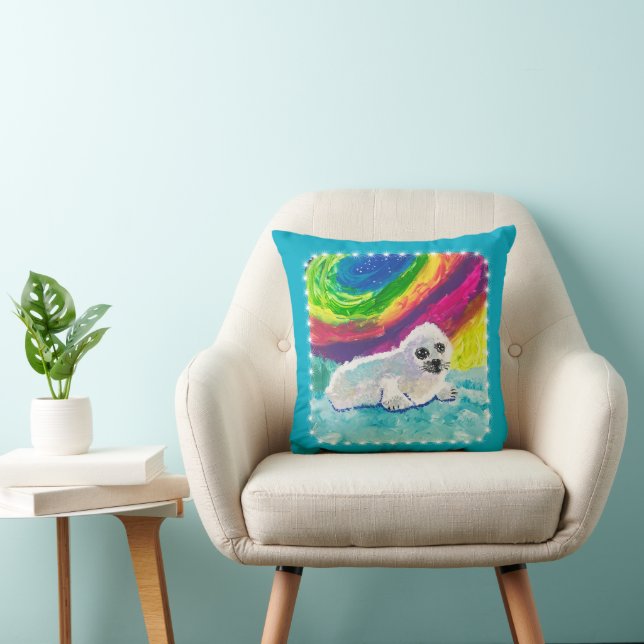 Coussin Phoque bébé "Art by Kids" (Chaise)
