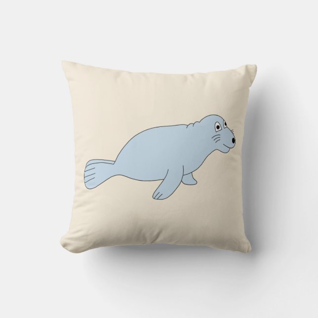 Coussin Phoque bleu (Recto)