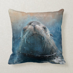 Coussin Phoque de la mer de Seal mignonne Photographie aqu