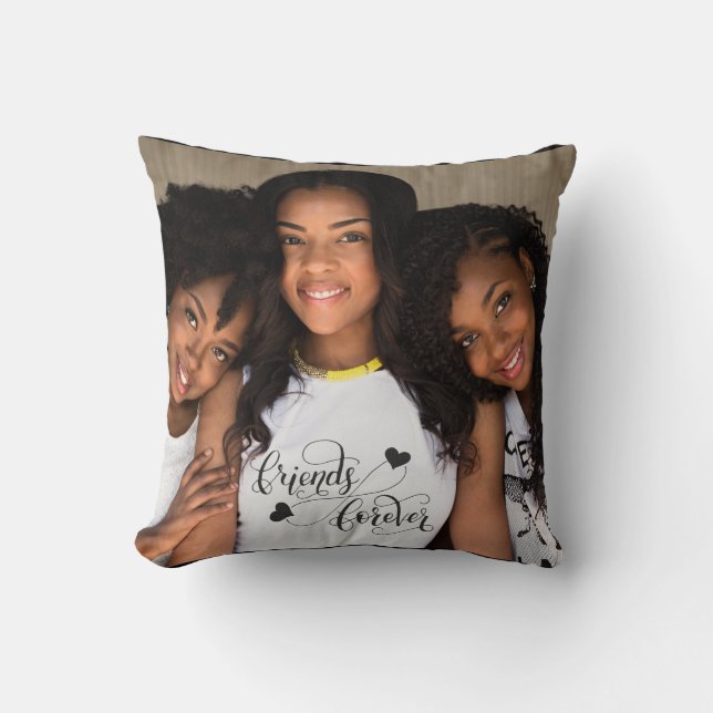 Coussin Photo Amis pour toujours (Recto)