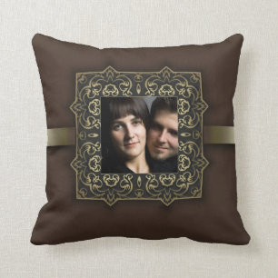 coussin photo avec cadre vintage