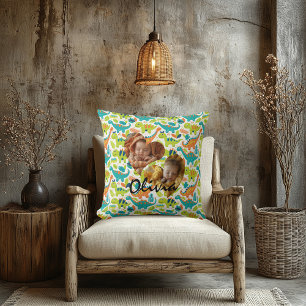 Coussin photo avec cadres cardiaques et Kawaii Din