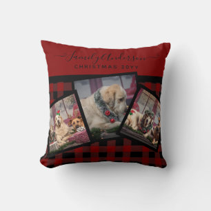 COUSSIN PHOTO - Buffalo Plaid Personnalisé Noël Ro