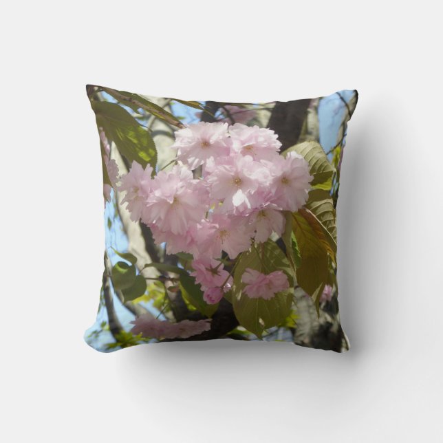 Coussin Photo cerise en fleurs (Recto)