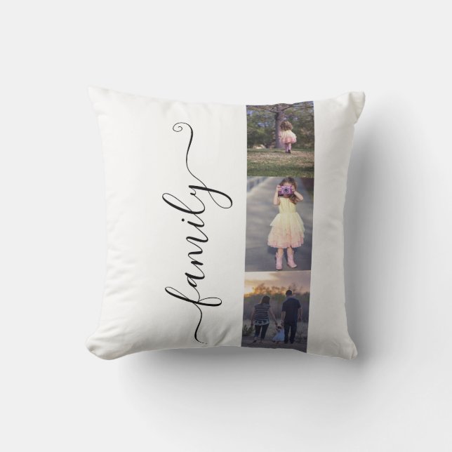 Coussin Photo Collage Famille Photos Modèle 6 Photos (Recto)