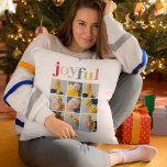 Coussin Photo Collage | Joyeux cadeau de vacances coloré<br><div class="desc">Photo Collage | Joyeux cadeau de vacances coloré</div>