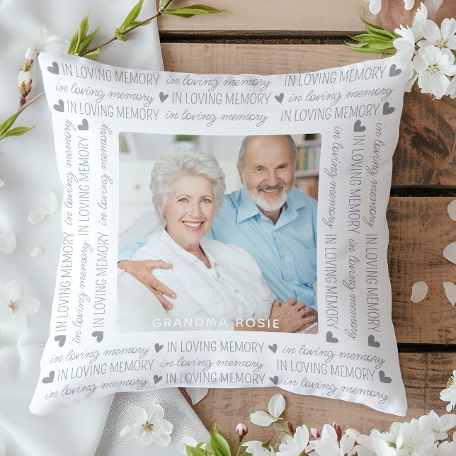 Coussin Photo commémorative In Love Memory Keepsaké (Créateur téléchargé)