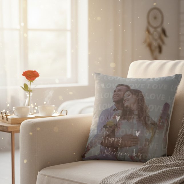 Coussin Photo Couple romantique de la Saint-Valentin (Créateur téléchargé)