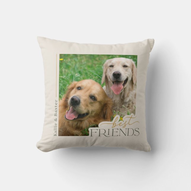 Coussin Photo d'amis modernes d'animaux de compagnie de to (Recto)