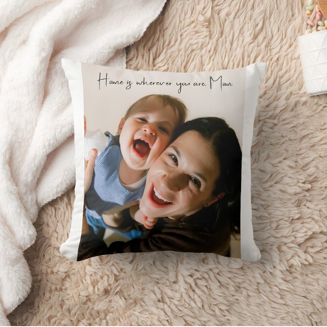 Coussin Photo d'amour de maman personnalisé à la maison (Créateur téléchargé)