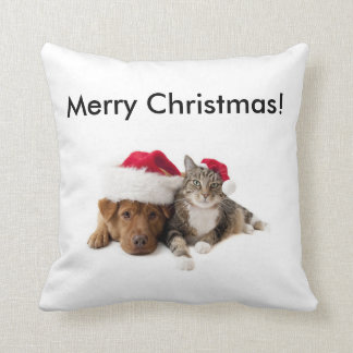 Coussin Photo | d'animal familier de Joyeux Noël toute