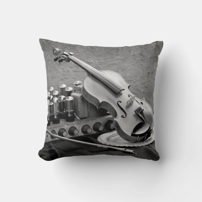 Coussin Photo d'art encore en vie sur techno musicien (Recto)