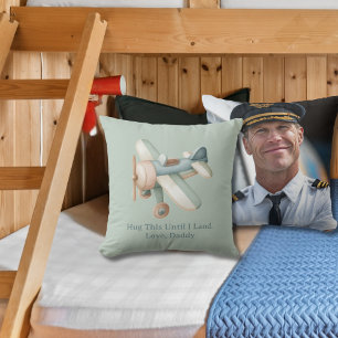 Coussin Photo d'avion "Serre ceci jusqu'à ce que j'atterri