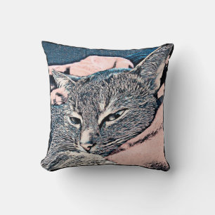 Coussin Photo de chat, chat, Animaux domestiques, chat drô