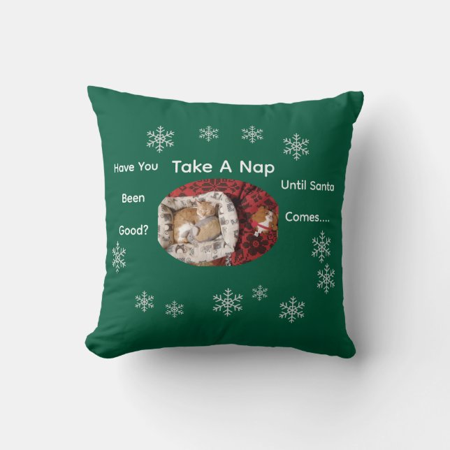 Coussin Photo de chat, Texte, Personnaliser (Recto)