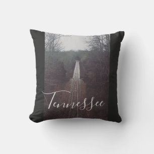 Coussin photo de chemin de fer automnal Tennessee cool
