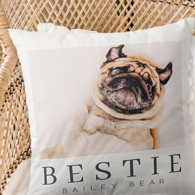 Coussin Photo de Chic Pet Bestie BFF (Créateur téléchargé)