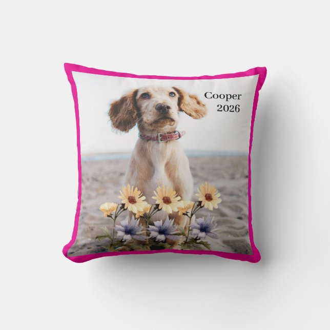 Coussin Photo de chien mignon (Recto)