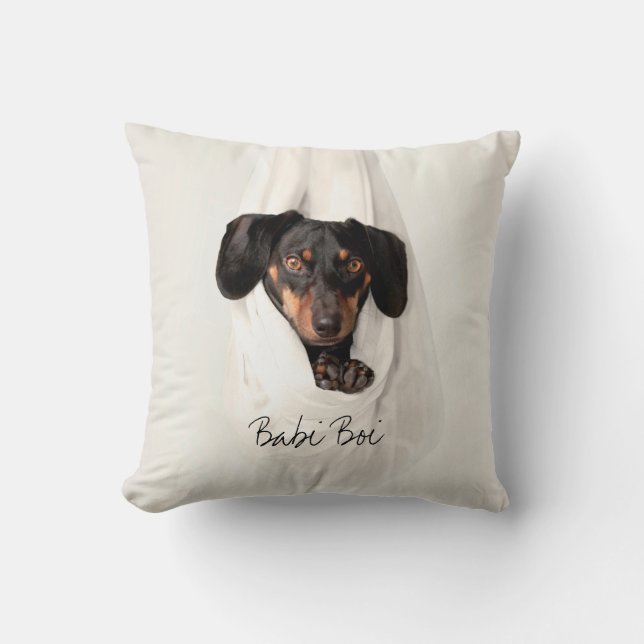 Coussin Photo de chien personnalisé (Recto)