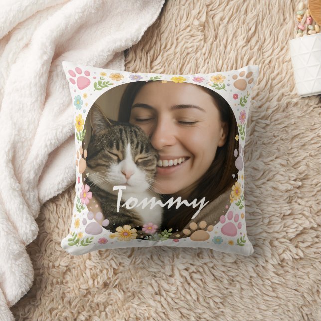 Coussin Photo de compagnie personnalisée avec nom | Emprei (Couverture)