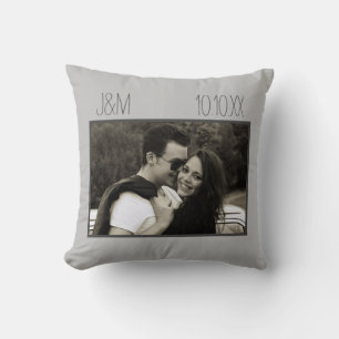 Coussin Photo de couple pour anniversaire de love avec dat