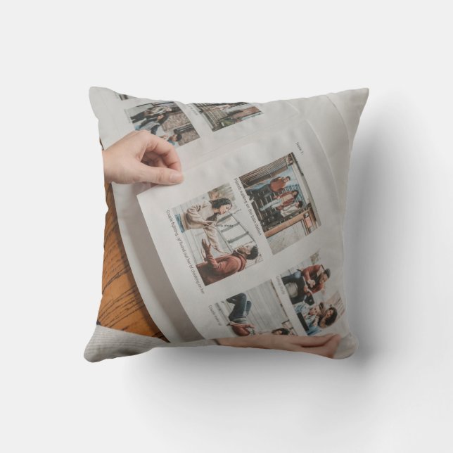 Coussin Photo de famille et d'amis (Verso)