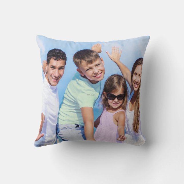 Coussin Photo de famille et d'amis (Verso)