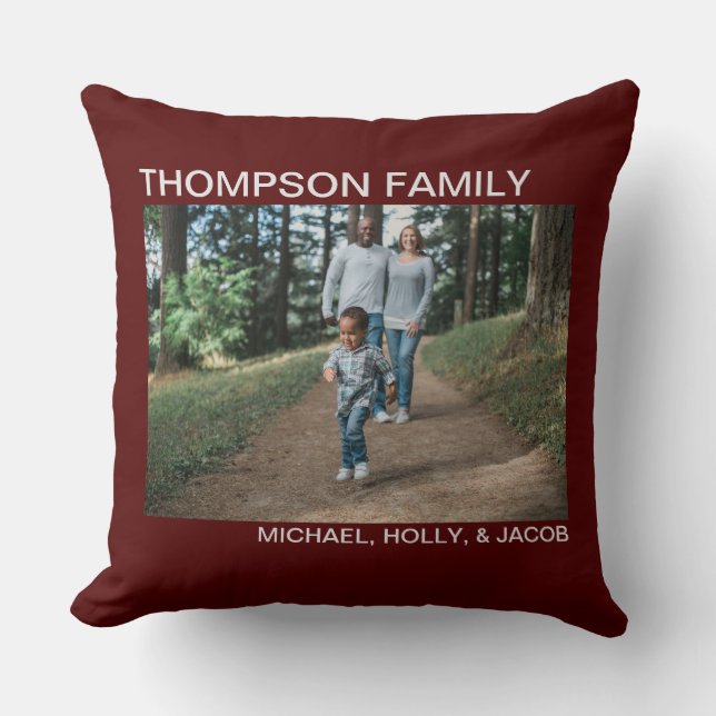 Coussin Photo de famille moderne (Recto)