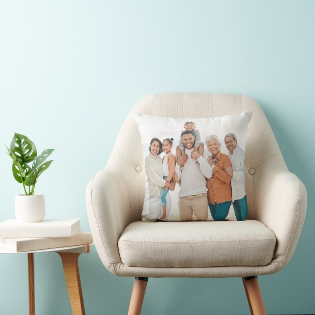 Coussin Photo de famille recto verso (Chaise)