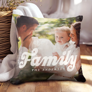 Coussin Photo de famille Retro