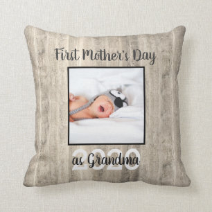 Coussin Photo de Grand-mère de la Première Fête des Mères