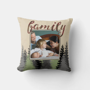 Coussin Photo de la famille de la vigne et de la campagne