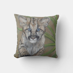 Coussin photo de la faune de big cat cougar kitten