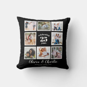 Coussin Photo de l'anniversaire du Mariage Parents
