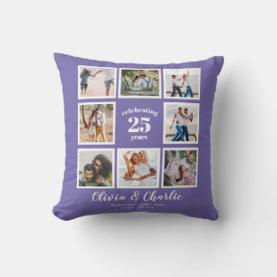 Coussin Photo de l'anniversaire du Mariage Parents