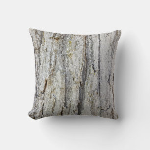 Coussin Photo de l'écorce rugueuse d'un vieux chêne rustiq