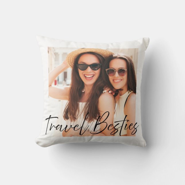 Coussin Photo de Meilleure Amie (Recto)