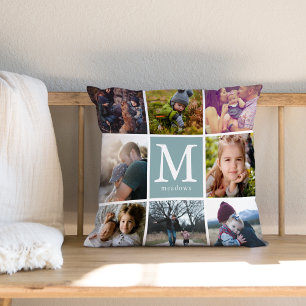 Coussin Photo de monogramme de famille