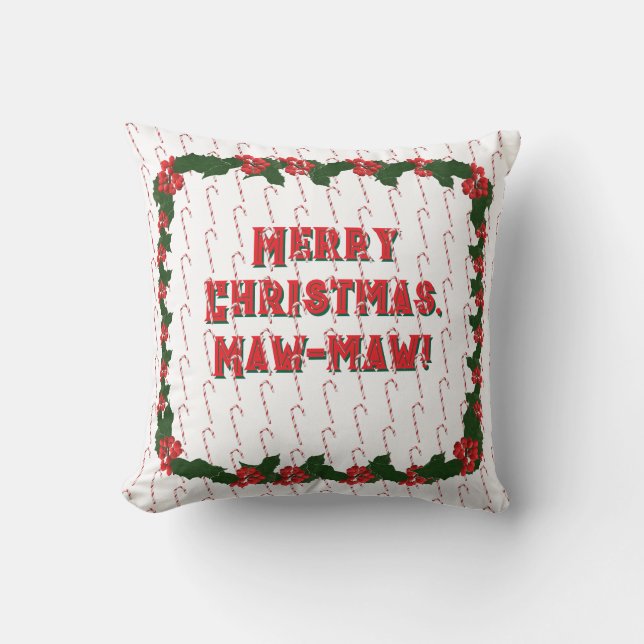 Coussin Photo de Noël personnalisable (Recto)