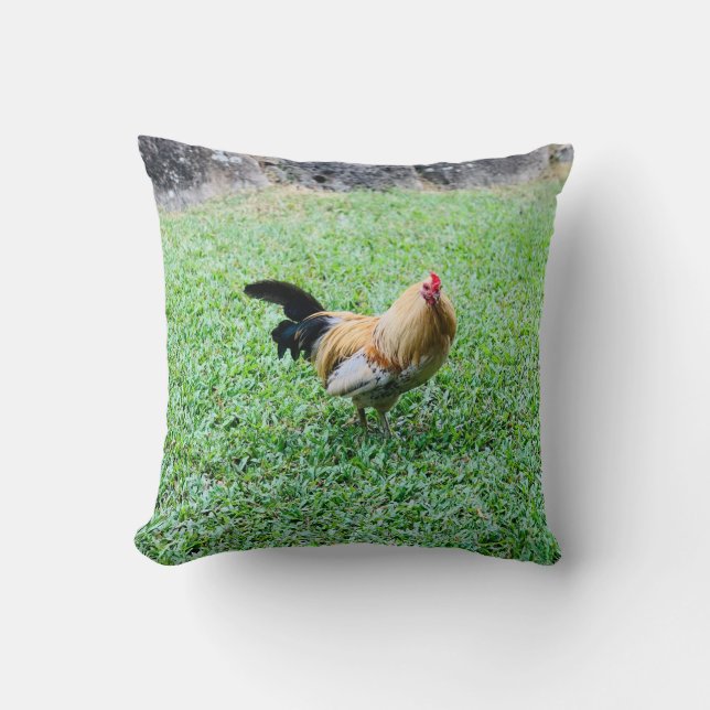 Coussin photo de poule hawaïenne (Recto)