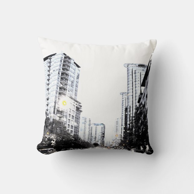 Coussin photo de ville la nuit